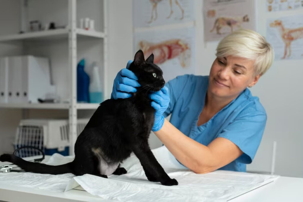 chat qui bave