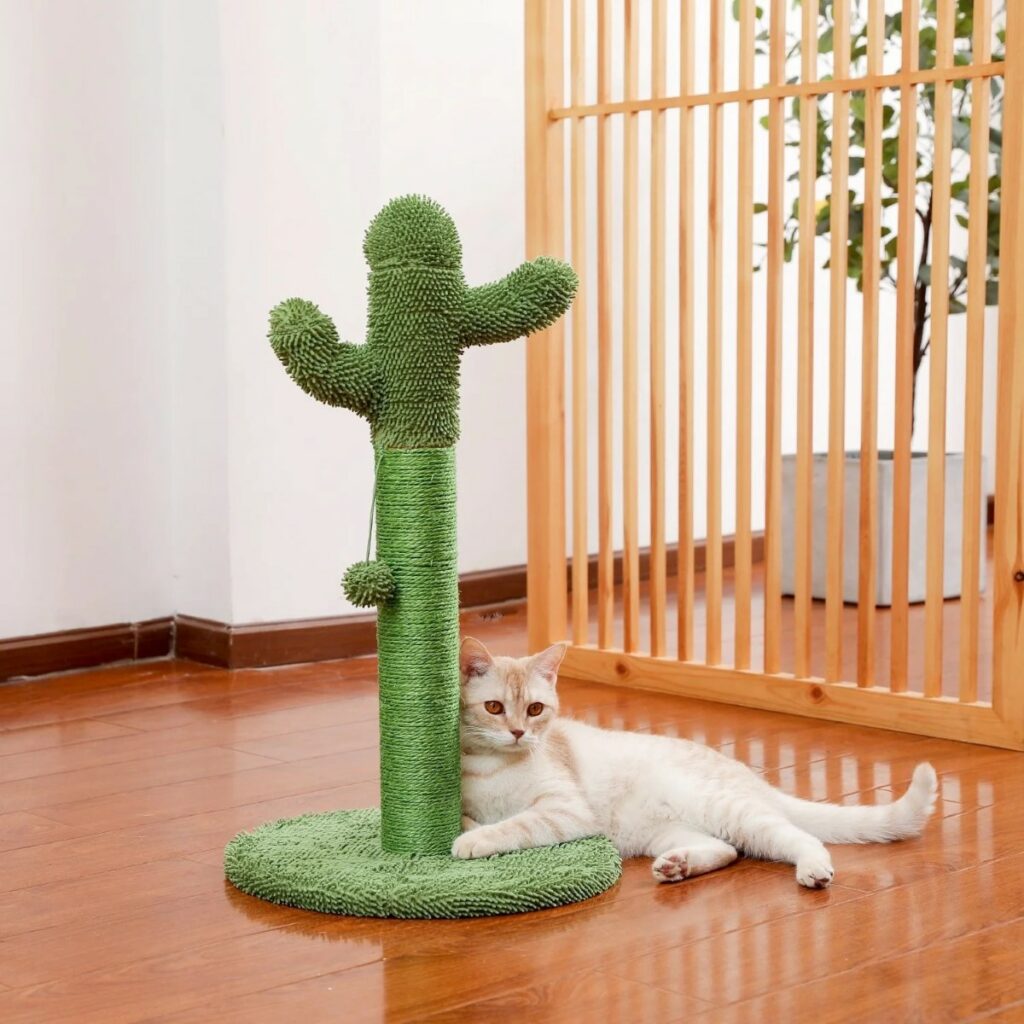arbre à chat en forme de cactus original