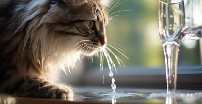 En train de s'hydrater