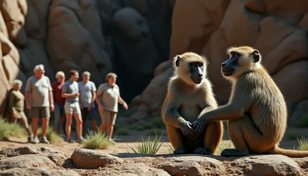 découvrez les fascinants babouins cul rouge, ces primates au comportement social unique. apprenez-en plus sur leur vie en groupe, leur communication captivante et leurs interactions complexes qui les rendent si fascinants à observer dans leur habitat naturel.