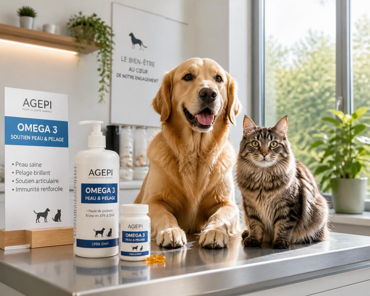 découvrez tout sur agepi omega 3 : posologie recommandée, prix et avis d'utilisateurs pour ce complément alimentaire vétérinaire essentiel à la santé de vos animaux.