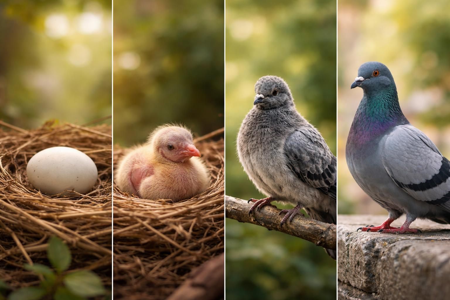 explorez les différentes étapes de la vie du bébé pigeon et découvrez son évolution fascinante, de sa naissance à l'âge adulte.