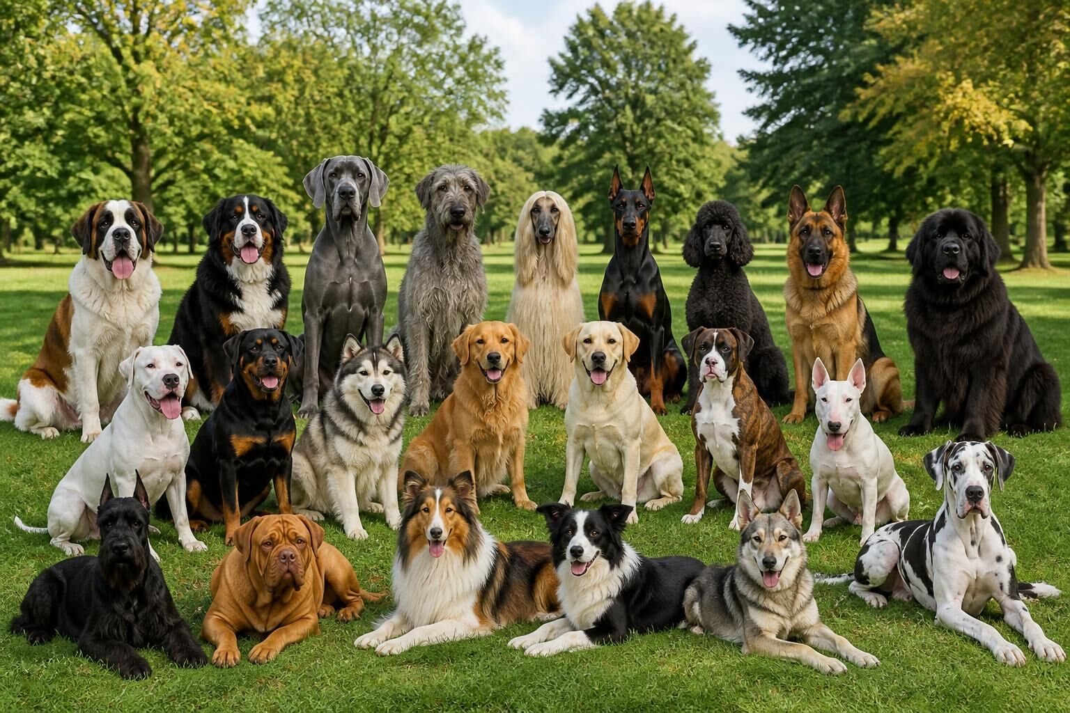Découvrez les 25 races de grands chiens incontournables, parfaites pour les amoureux des grands compagnons fidèles et majestueux.