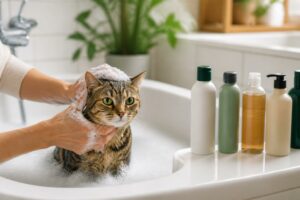 découvrez notre comparatif des meilleurs shampoings anti-puces pour chat, avec des conseils d'usage pour protéger efficacement votre félin contre les parasites.