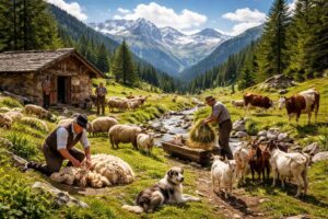 découvrez la vie d'estive des bergers à la ferme récréative des animaux, un véritable retour aux sources alliant traditions pastorales et immersion en pleine nature.