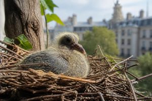 découvrez à quoi ressemble un bébé pigeon de 10 jours évoluant dans son environnement naturel, entre plumes naissantes et premiers instants de vie.