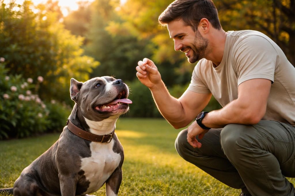apprenez comment le renforcement positif améliore l'obéissance de l'american bully en renforçant les comportements souhaités de manière bienveillante et efficace.