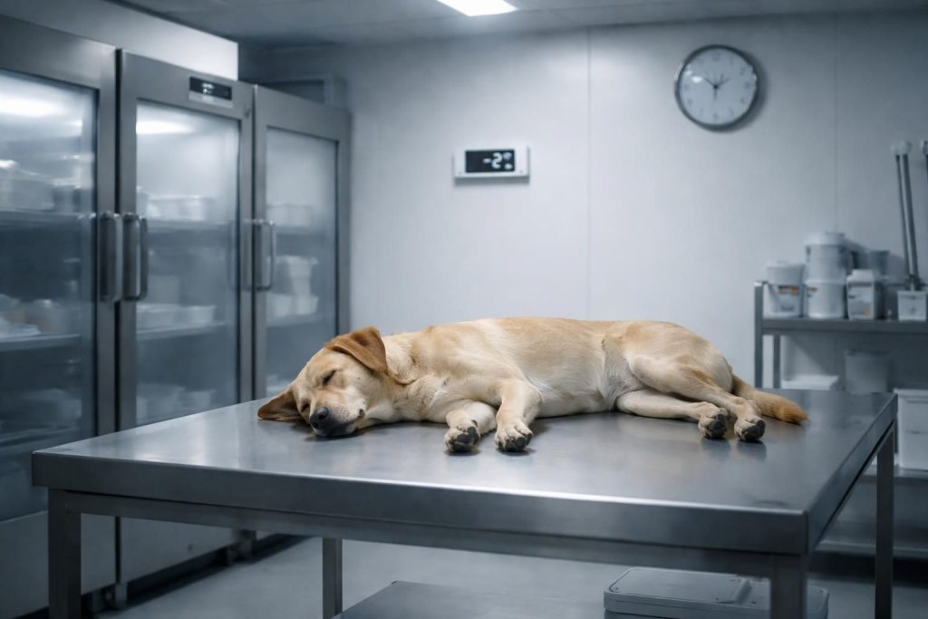 découvrez les implications légales, sanitaires et émotionnelles liées à la conservation d'un chien décédé, et comment gérer cette situation avec respect et responsabilité.